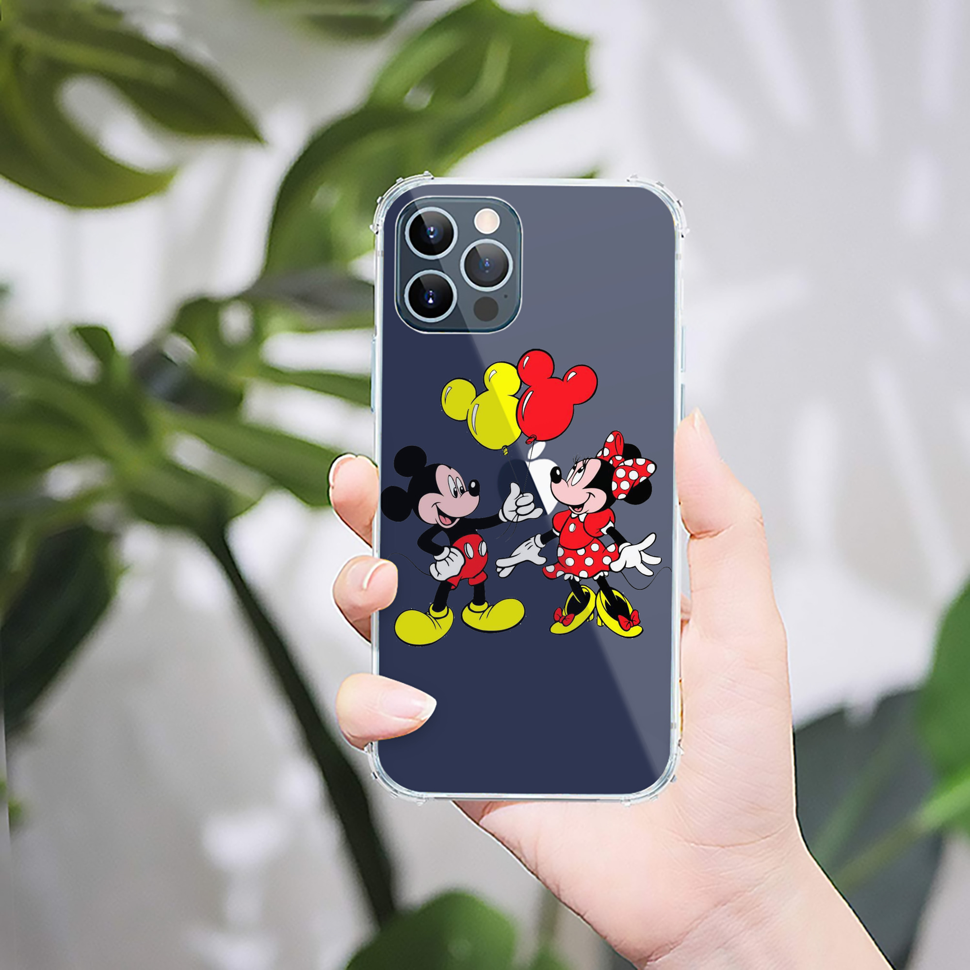 （画像用） ミッキーマウス Mickey Mouse 【iPhone 12シリーズ対応】透明スマホケース（クリアソフトケース）